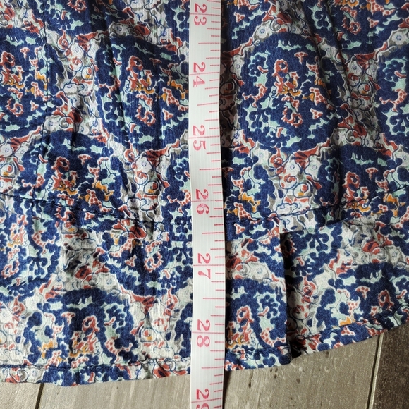 NWT Lands' End Midnight Sky Floral V-Neck Button Front Blouse Women's Size 6 - Picture 6 of 16